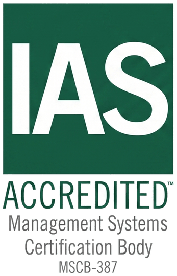 Accredited by the International Accreditation Service, certification body MSCB-387